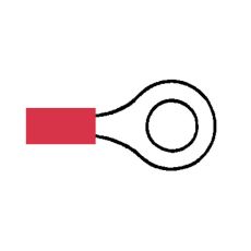 Red Pre-Insulated Ring Terminals - 6.40mm 50 pk