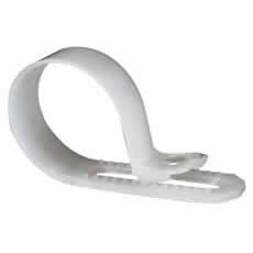Clip Cable 22-30mm White Nylon Pk25