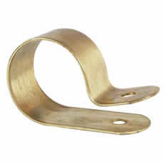 Clip Cable 25mm Diameter Brass Pk25