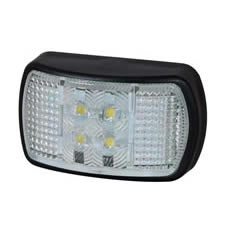Durite Clear LED Front Marker Lamp with Superseal Plug - 12/24V