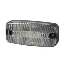 Durite Clear LED Rectangular Front Marker Lamp - 12/24V