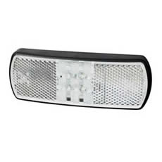 Clear LED Front Marker & Reflex Reflector Lamp with Superseal Plug - 12/24V