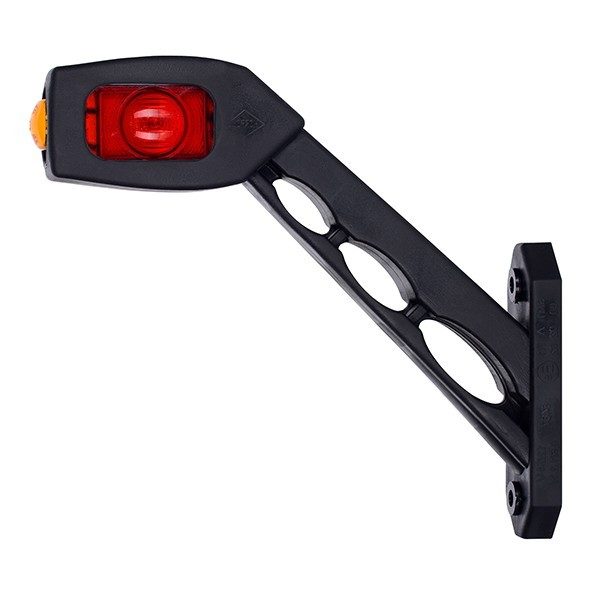 RH Red/White/Amber LED Long Oblique Outline Marker Lamp - 12/24V