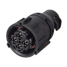 DIN Black Nylon In-Line Connector for 10NW Tubing - 4 Way Pk 1