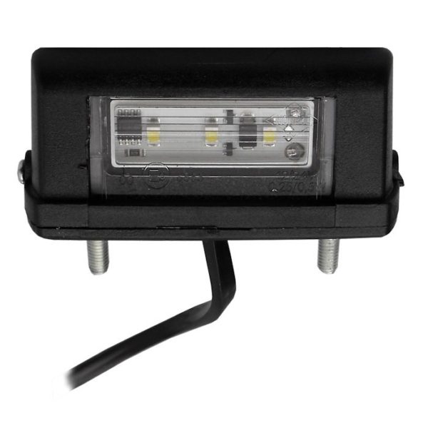 Durite 93mm Universal Black Plastic LED Small Number Plate Lamp - 12/24V