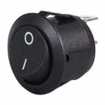 Switch Rocker Round On/Off Black Pack of 100