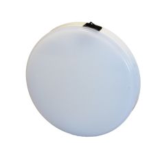 117 White LED Round White Roof Lamp with Switch - 338lm, 12/24V