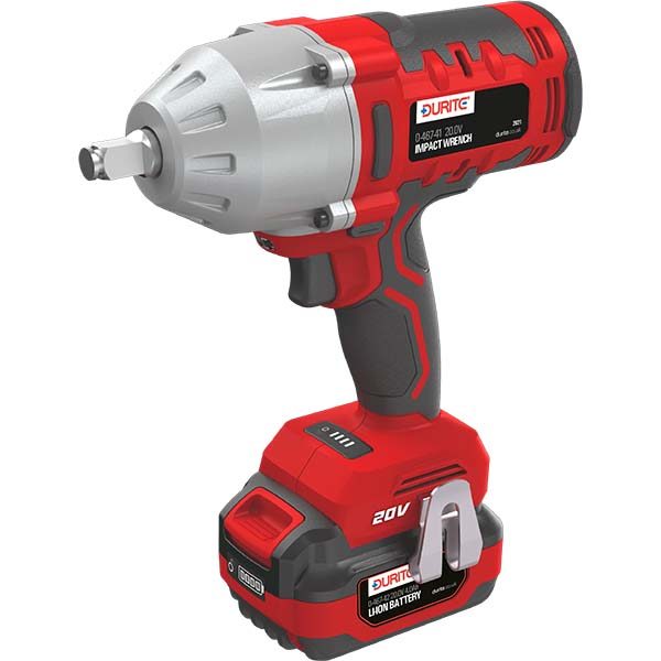 Durite 1000Nm Fast Charge 1/2" Brushless Impact Wrench - 20V