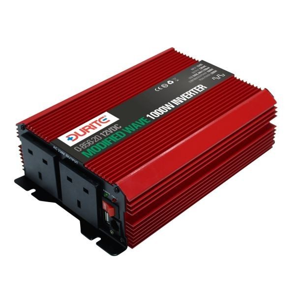 Durite 1000W 12V DC to 230V AC Compact Modified Wave Voltage Inverter