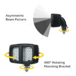LED Autolamps 160 Series 108w Asymmetric Beam Flood Lamp 12/24v - Image 5