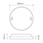 LED Autolamps 95FM 95mm Round European Style Marker Lamp - 12V/24V - Image 2