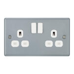 BG 13A DP 2 Gang Socket Metal Clad MC522