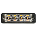 LED Autolamps SSLED4DVAR65 12/24V R65 4 LED Super-Slim Warning Lamp - AMBER